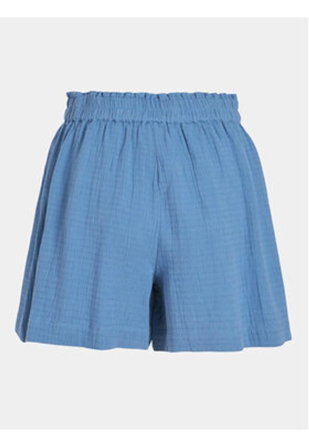Vila Szorty materiałowe Lania 14089489 Niebieski Loose Fit. Kolor: niebieski. Materiał: bawełna