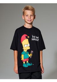 Sinsay - Bawełniana koszulka z nadrukiem The Simpsons - czarny. Kolor: czarny. Materiał: bawełna. Wzór: nadruk #1
