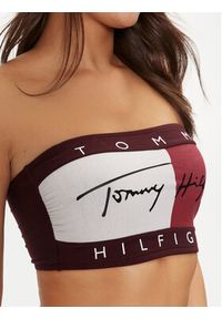 TOMMY HILFIGER - Tommy Hilfiger Biustonosz bezfiszbinowy UW0UW05608 Bordowy. Kolor: czerwony. Materiał: bawełna #4