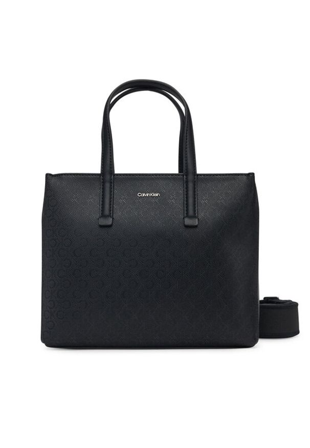 Calvin Klein Torebka Ck Must Small Tote_Mono K60K613023 Czarny. Kolor: czarny. Materiał: skórzane