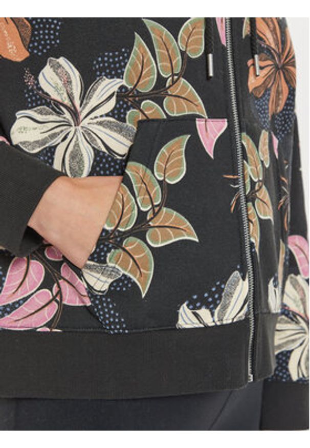 Roxy Bluza Feels Right ERJFT04863 Czarny Loose Fit. Kolor: czarny. Materiał: bawełna, syntetyk