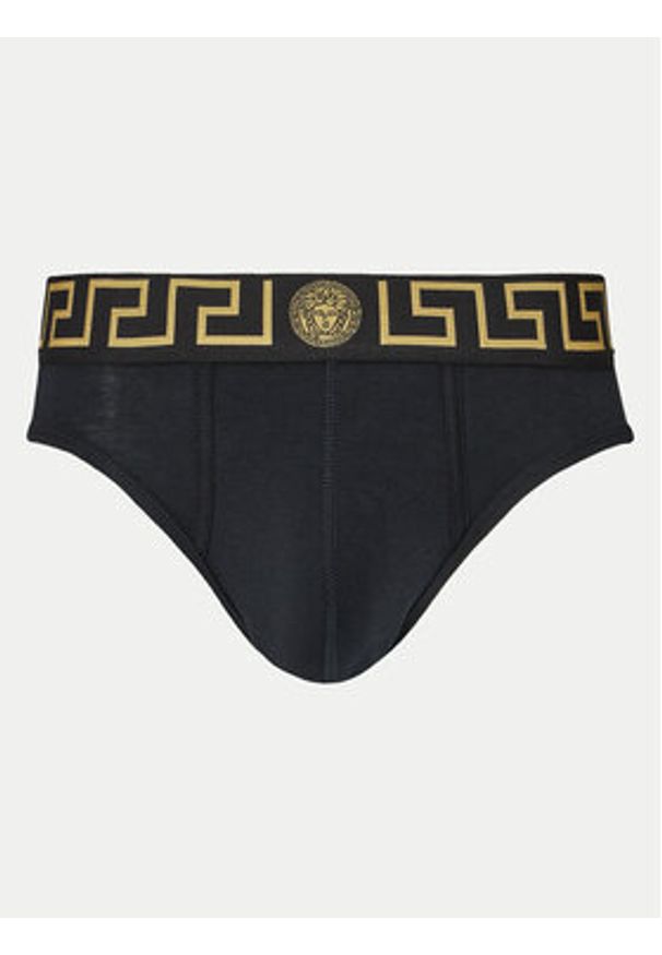 VERSACE - Versace Komplet 2 par slipów AU10180 1A10011 Czarny. Kolor: czarny. Materiał: bawełna