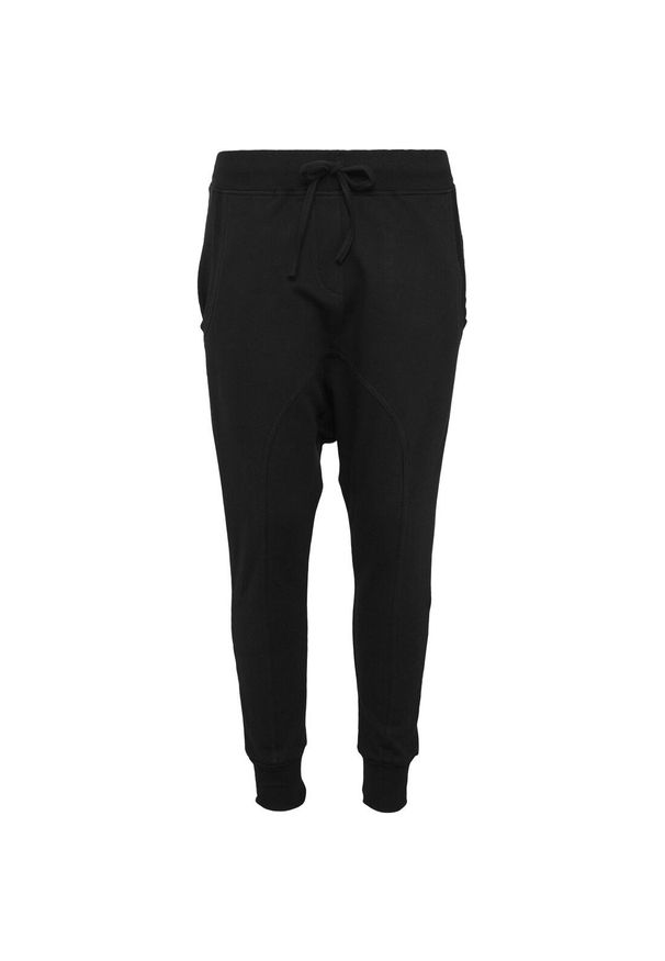 Spodnie damskie Urban Classics light fleece arouel. Kolor: czarny. Materiał: polar. Długość: długie