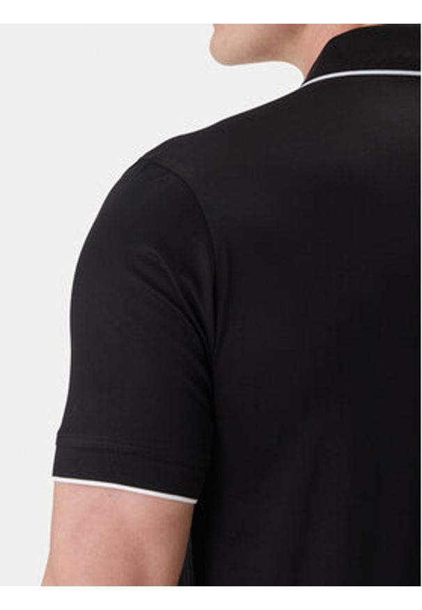 Karl Lagerfeld - KARL LAGERFELD Polo 745003 562200 Czarny Regular Fit. Typ kołnierza: polo. Kolor: czarny. Materiał: bawełna
