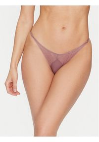 Calvin Klein Underwear Stringi 000QF7547E Różowy. Kolor: różowy. Materiał: syntetyk