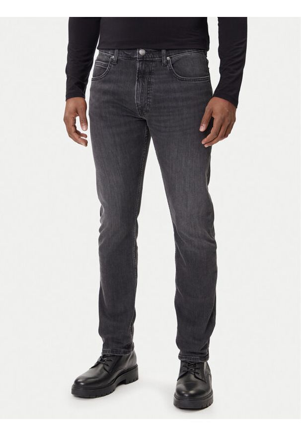 Lee Jeansy Rider 112363851 Czarny Slim Fit. Kolor: czarny