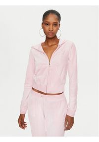 Juicy Couture Bluza Robyn JCSEBJ007 Różowy Slim Fit. Kolor: różowy. Materiał: syntetyk #1