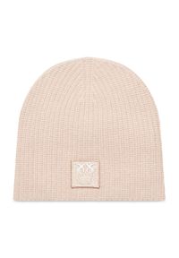 Czapka Pinko Mascali AI 22-23 BLK01 1G206D Y774 Beige C60. Kolor: beżowy. Materiał: materiał #1