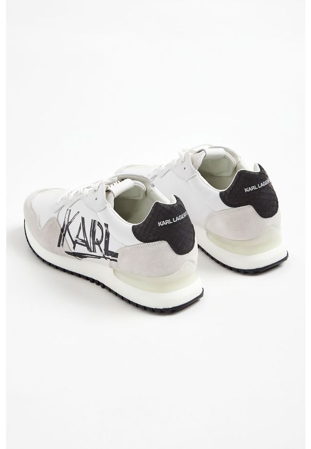 Karl Lagerfeld - SNEAKERSY KARL LAGERFELD. Materiał: materiał, skóra, zamsz. Wzór: nadruk, aplikacja