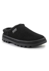 Klapki damskie Palladium Mule. Kolor: czarny. Materiał: syntetyk, tkanina, materiał, skóra