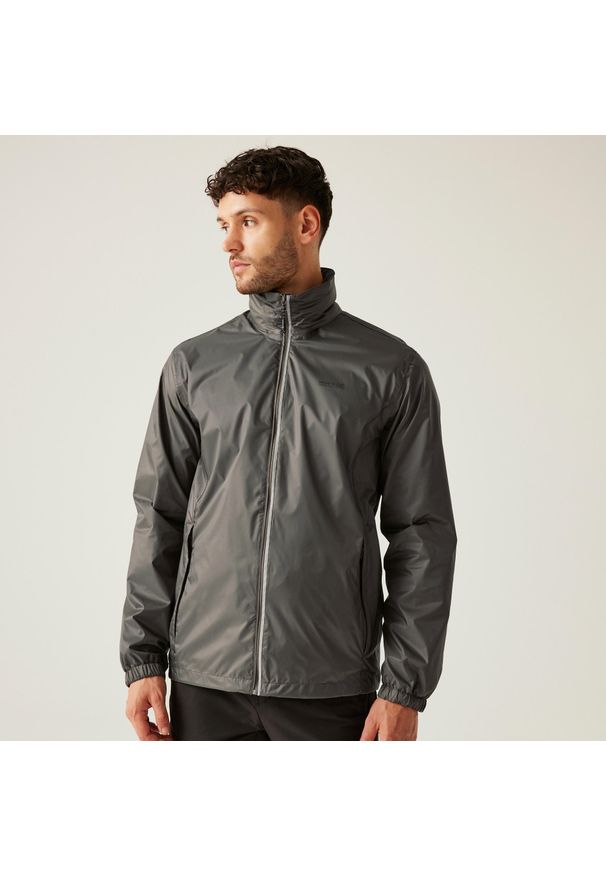 Regatta - Kurtka turystyczna męska Lyle IV przeciwdeszczowa. Kolor: szary. Sport: turystyka piesza