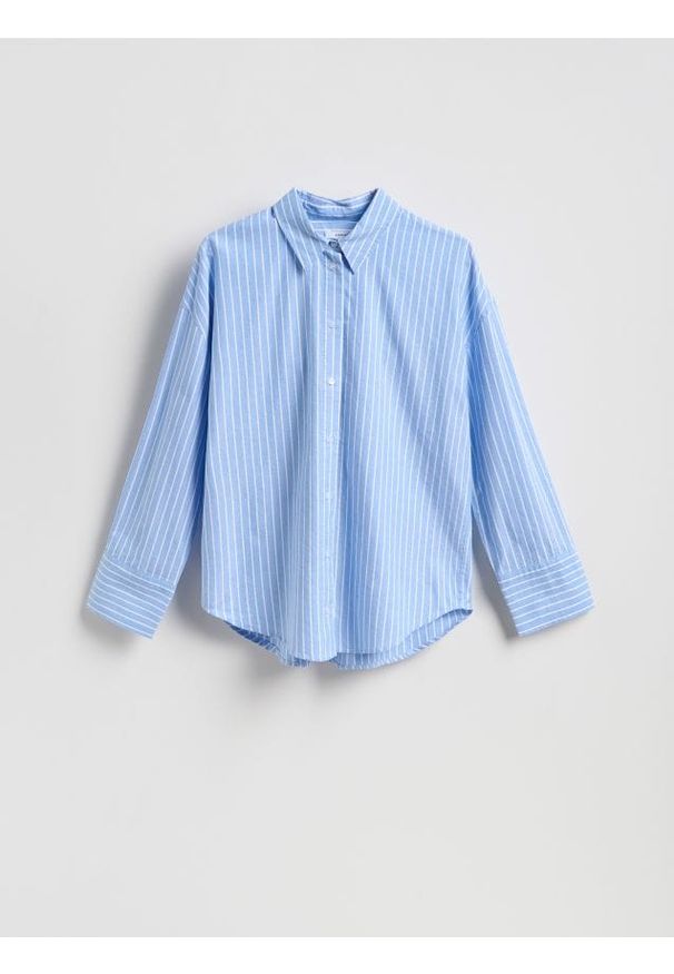 Reserved - Bawełniana koszula - jasnoniebieski. Kolor: niebieski. Materiał: bawełna