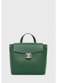 Kate Spade plecak skórzany damski kolor zielony mały gładki. Kolor: zielony. Materiał: skóra. Wzór: gładki #1