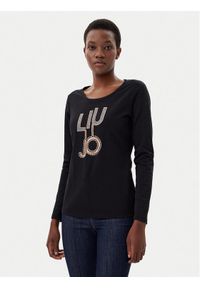 Liu Jo Sport Bluzka TF4206 JS088 Czarny Regular Fit. Kolor: czarny. Materiał: bawełna. Styl: sportowy
