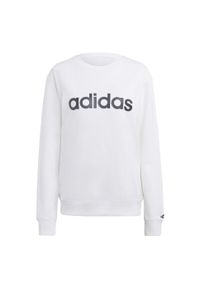 Adidas - Essentials Linear French Terry Sweatshirt. Kolor: biały, czarny, wielokolorowy