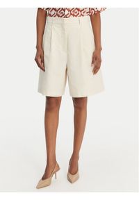Weekend Max Mara Bermudy Ecuba 2615141022 Écru Loose Fit. Materiał: bawełna #1