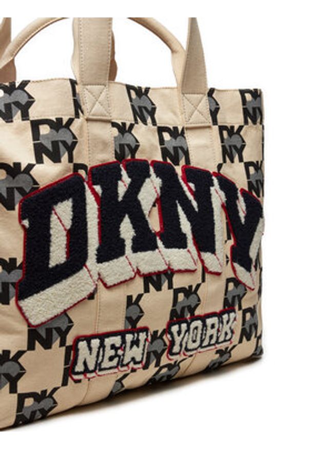 DKNY Torebka Heart Of Ny Large Tote R41AYF01 Beżowy. Kolor: beżowy