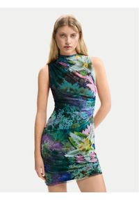 Desigual Sukienka letnia Carrington 26SWVK40 Zielony Slim Fit. Kolor: zielony. Materiał: syntetyk. Sezon: lato #1