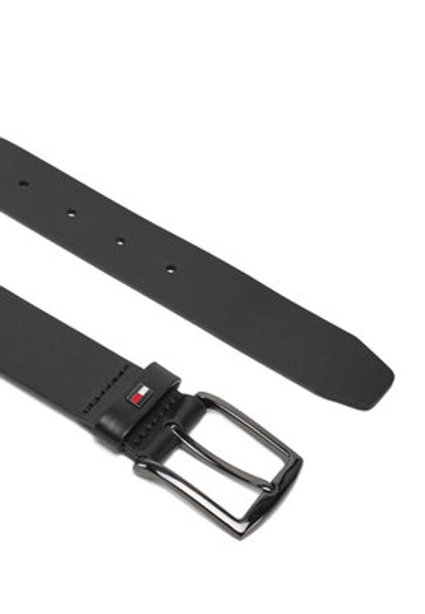 TOMMY HILFIGER - Tommy Hilfiger Pasek Męski Denton 3.5 Ext AM0AM13536 Czarny. Kolor: czarny. Materiał: skóra