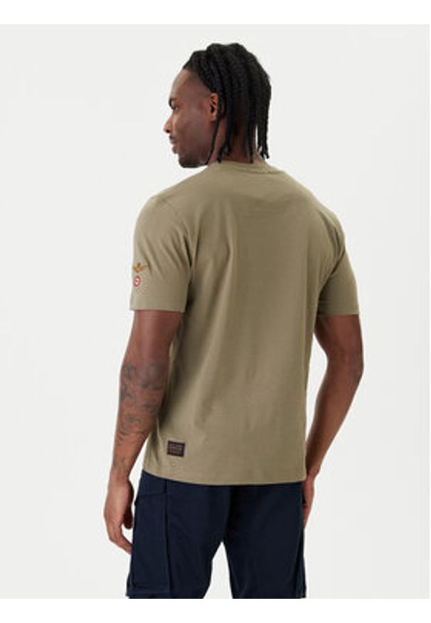 Aeronautica Militare T-Shirt 261TS2536UJ00641 Zielony Regular Fit. Kolor: zielony. Materiał: bawełna