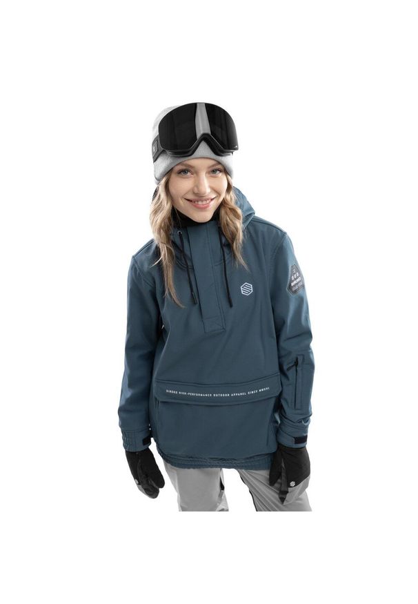 Damska kurtka snowboardowa Sporty zimowe SIROKO W3-W Celsius. Kolor: niebieski. Materiał: materiał, softshell. Sezon: zima. Sport: snowboard