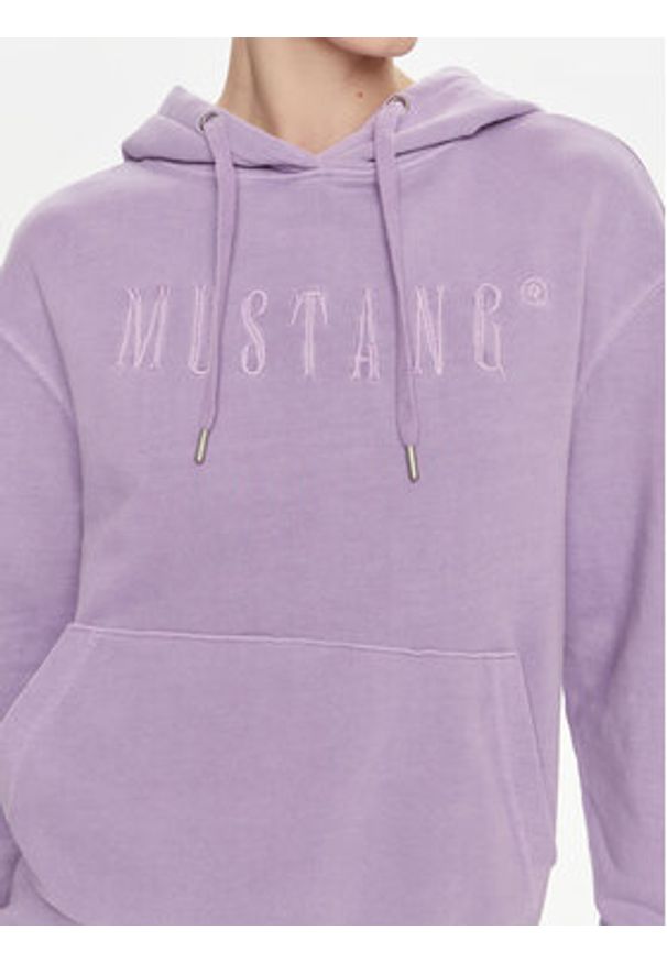 Mustang Bluza Margo 1014961 Fioletowy Oversize. Kolor: fioletowy. Materiał: bawełna