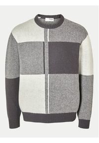 Selected Homme Sweter 16094557 Szary Relaxed Fit. Kolor: szary. Materiał: wełna #6