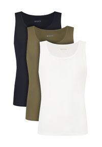 BOSS Komplet 3 tank topów 50542132 Kolorowy Regular Fit. Materiał: bawełna. Wzór: kolorowy