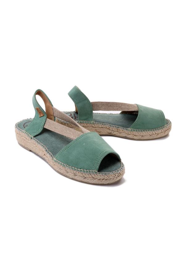 Toni Pons - TONI PONS ELLA menta mint, sandały/espadryle damskie. Kolor: zielony. Materiał: guma, skóra. Obcas: na koturnie