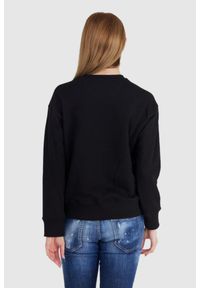 Valentino Garavani - VALENTINO GARAVANI Czarna bluza damska z wytłaczanym logo, Rozmiar S. Kolor: czarny. Materiał: prążkowany #3