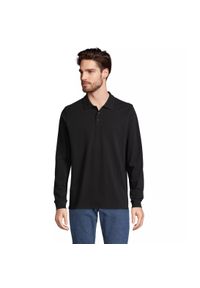 SOL'S - Koszulka polo z długim rękawem Sol's Prime. Okazja: na co dzień. Typ kołnierza: polo. Kolor: czarny. Długość rękawa: długi rękaw. Długość: długie. Styl: casual, elegancki #1