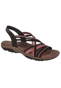 skechers - Sandały damskie, Reggae Slim Simply Stretch Sandals. Kolor: brązowy. Sezon: lato