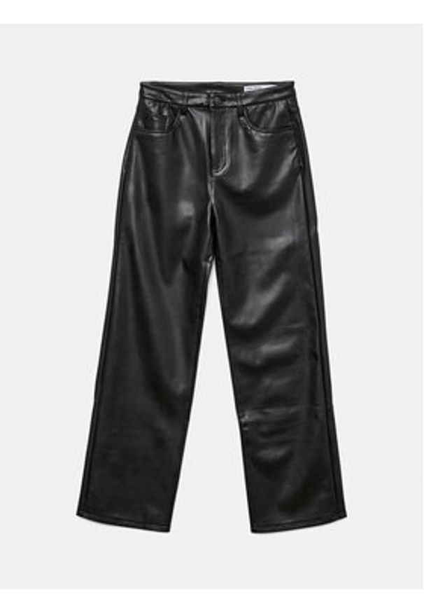 Vero Moda Spodnie z imitacji skóry Tessa 10310878 Czarny Wide Leg. Kolor: czarny. Materiał: skóra