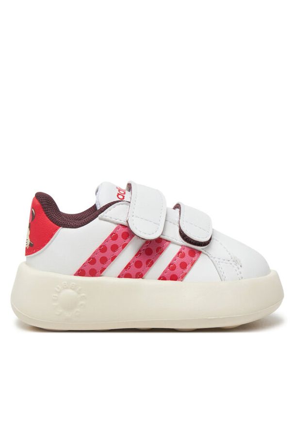 Adidas - adidas Sneakersy Disney Minnie Mouse Grand Court 2.0 IH6309 Biały. Kolor: biały. Materiał: skóra. Wzór: motyw z bajki