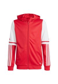 Adidas - Bluza dla dzieci adidas Squadra 25 Hoody. Kolor: czerwony, biały, wielokolorowy. Sport: fitness