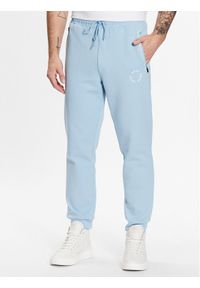 BOSS - Boss Spodnie dresowe 50487939 Niebieski Regular Fit. Kolor: niebieski. Materiał: syntetyk, dresówka, bawełna