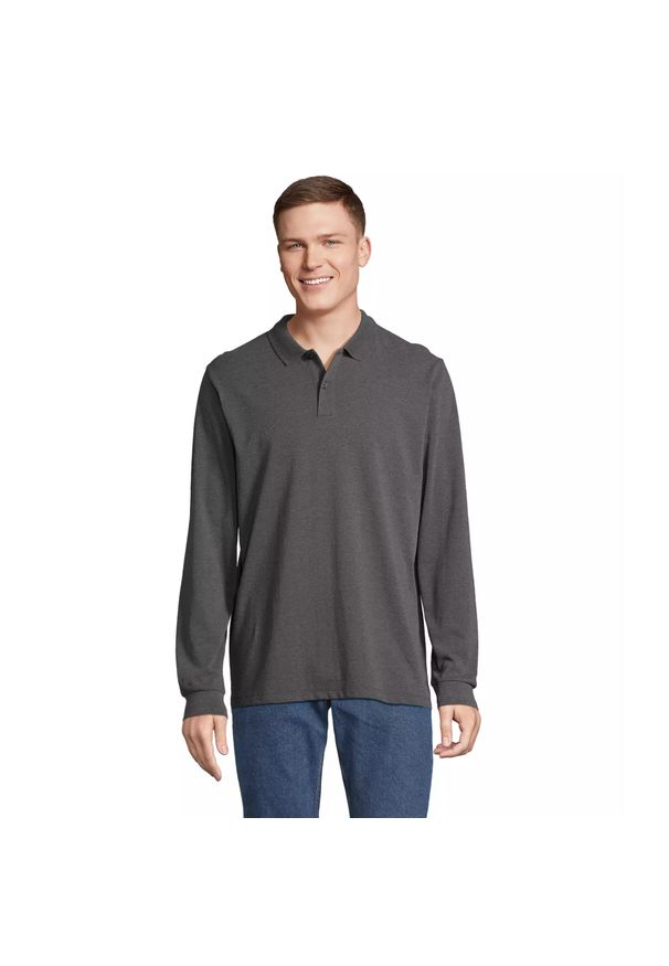 SOL'S - Koszulka polo z długim rękawem Sol's Planet. Typ kołnierza: polo. Kolor: wielokolorowy, szary, brązowy. Długość rękawa: długi rękaw. Długość: długie