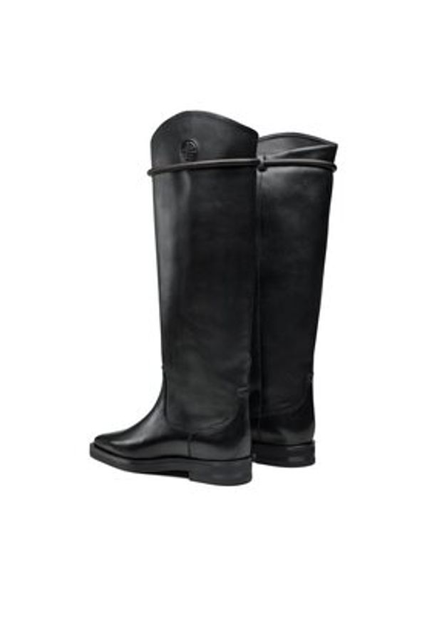 Gino Rossi Kozaki 222FW130 Czarny. Kolor: czarny. Materiał: skóra