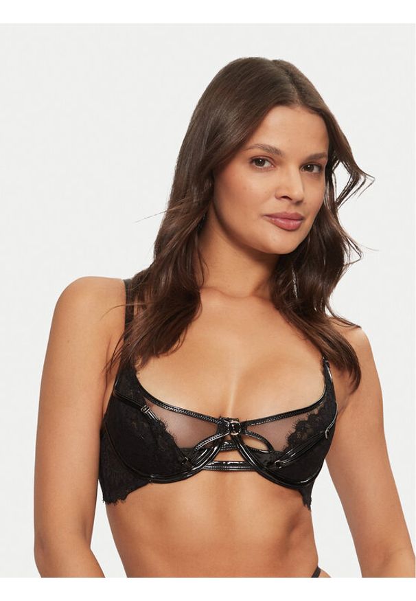 Hunkemöller Biustonosz balkonetka Kali 206198 Czarny. Kolor: czarny. Materiał: syntetyk