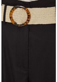 medicine - Medicine spodnie damskie kolor czarny fason culottes high waist. Stan: podwyższony. Kolor: czarny. Materiał: tkanina, materiał, jedwab #6