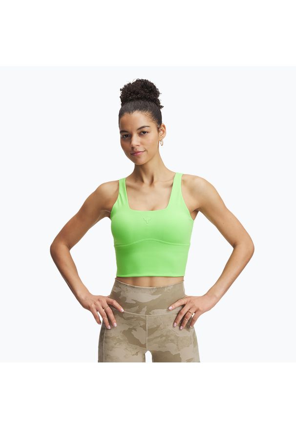 Under Armour - Biustonosz Girlfriend Collective Paloma. Kolor: zielony. Sport: fitness