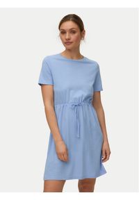 Vero Moda Sukienka codzienna Luna 10325626 Niebieski Regular Fit. Okazja: na co dzień. Kolor: niebieski. Materiał: syntetyk. Typ sukienki: proste. Styl: casual #1