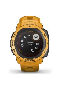 Zegarek sportowy GARMIN Instinct Solar Żółty. Kolor: żółty. Materiał: włókno. Styl: sportowy #3