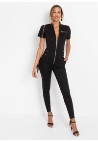 bonprix - Kombinezon. Kolor: czarny. Długość rękawa: bez rękawów. Styl: elegancki #3