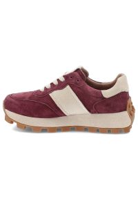 Bordowe Sneakersy Filippo Modne Obuwie Damskie. Okazja: na co dzień. Zapięcie: sznurówki. Kolor: czerwony. Materiał: zamsz