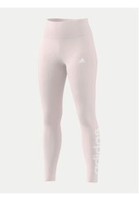 Adidas - adidas Legginsy SPORT INSPIRED LOUNGEWEAR ESSENTIALS HIGH-WAISTED LOGO LEGGINGS ID0024 Różowy. Kolor: różowy. Materiał: bawełna. Styl: sportowy #4