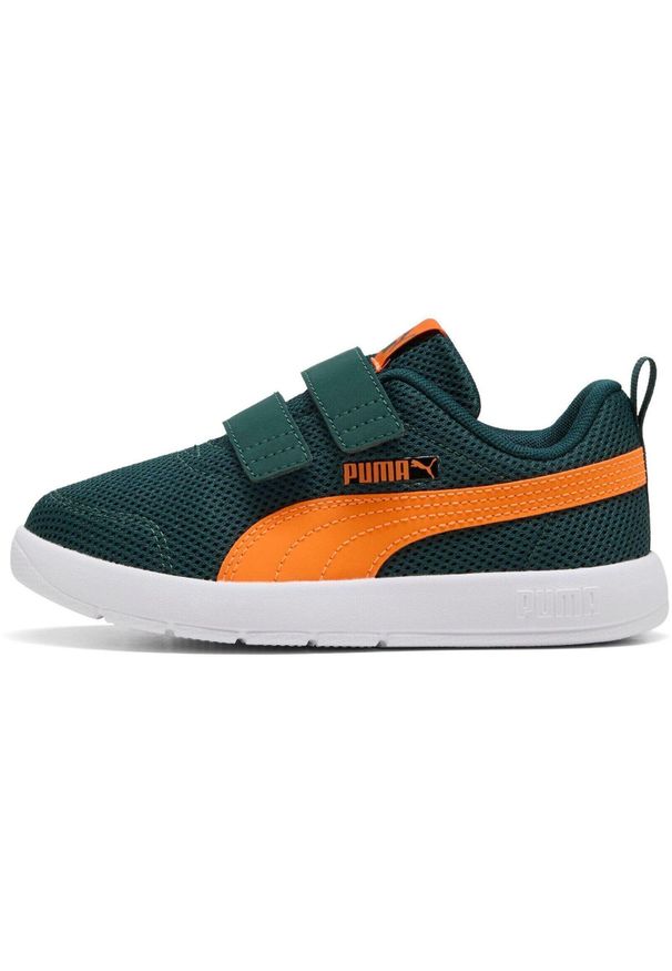Adidasy Puma Courtflex V3 Mesh Ps, Dzieci. Okazja: na uczelnię. Kolor: zielony. Materiał: mesh. Sport: joga i pilates