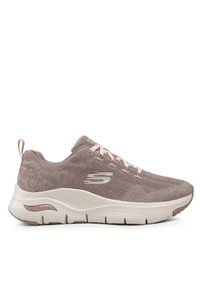 skechers - Skechers Sneakersy Comfy Wave 149414/DKTP Beżowy. Kolor: beżowy. Materiał: materiał