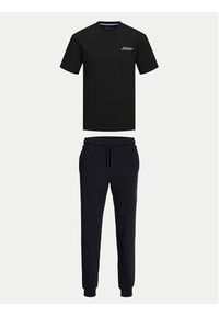 Jack & Jones - Jack&Jones Komplet t-shirt i spodnie dresowe Beau 12277849 Czarny Relaxed Fit. Kolor: czarny. Materiał: bawełna #6