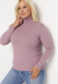 Born2be - Różowy Sweter z Golfem Sazerna w Składzie Wiskoza i Modal. Typ kołnierza: golf. Kolor: różowy. Materiał: wiskoza. Długość rękawa: długi rękaw. Długość: długie. Wzór: gładki. Sezon: jesień, zima